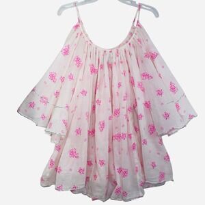 Ivy Jane Top Blouse S Off Shouders Strappy Flowing Breezy Boho Summer Beachside